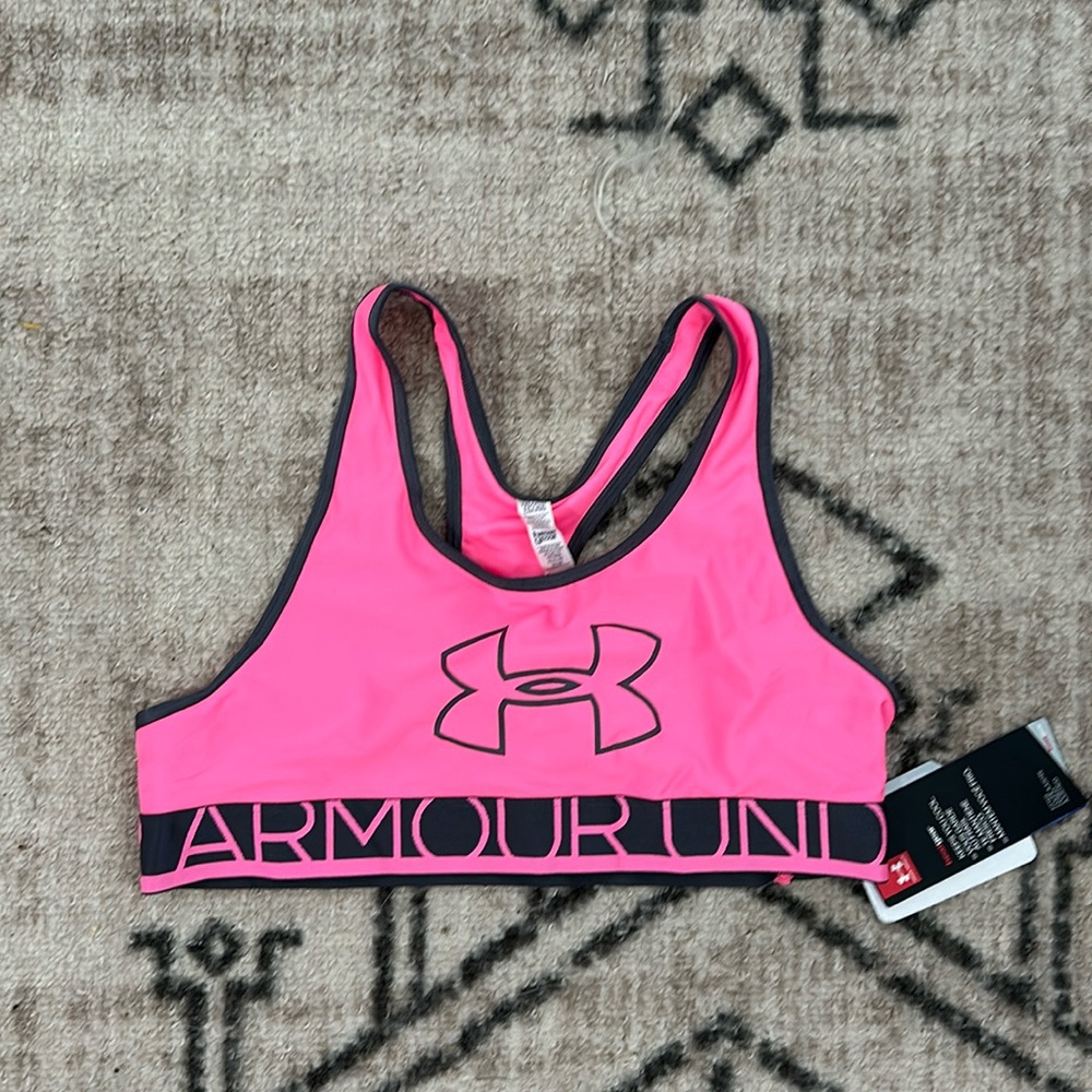 Pink sports bra